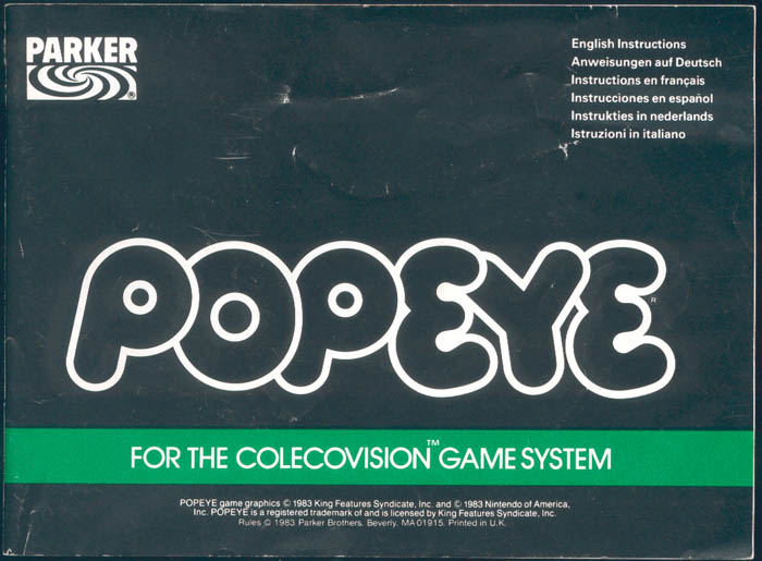 Notice/manuel Du Jeu ColecoVision Looping (n°1229S) - En Anglais - État Correct
