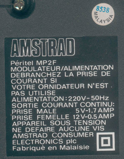 MODULE AMSTRAD MP-2F TESTÉ ★ POUR CPC 464 / 6128